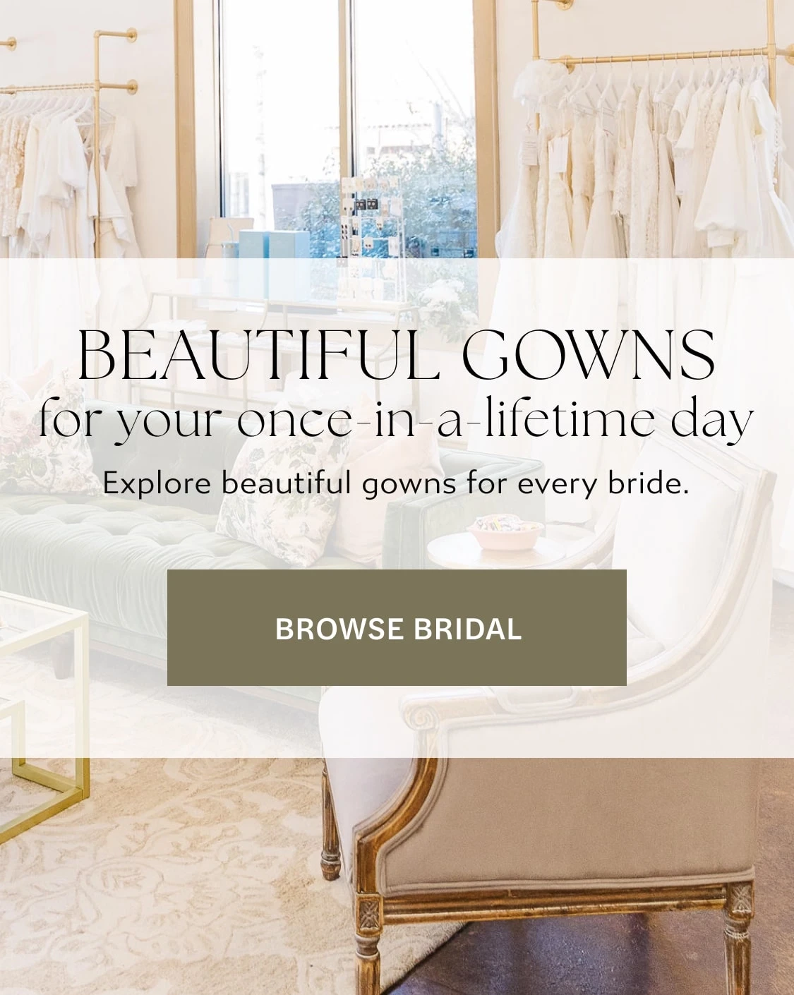 Beautiful Gowns for your once in a lifetime day banner mobile