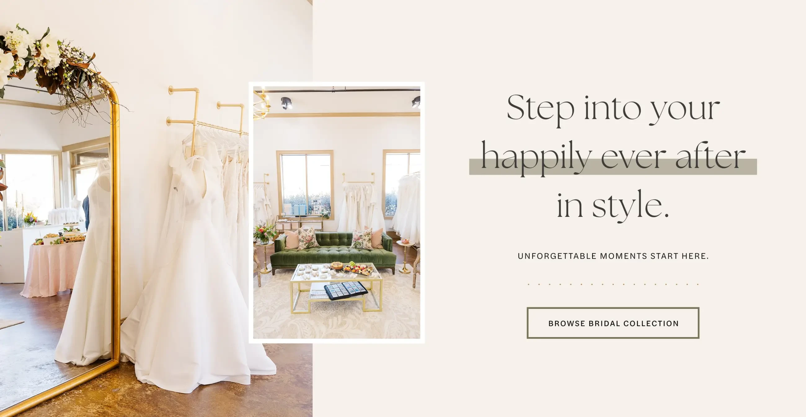 Step into your happily ever after banner desktop