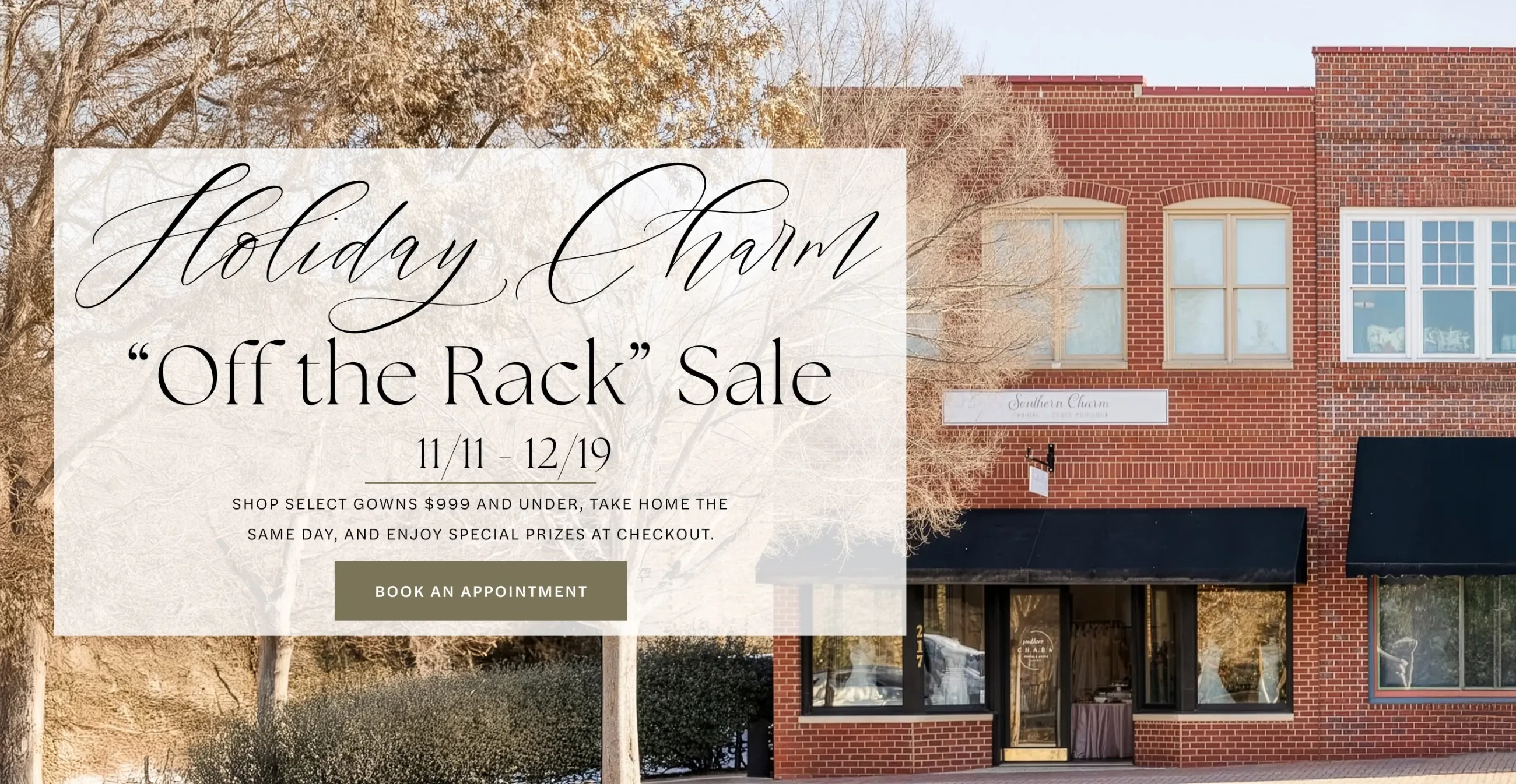 Holiday Charm - Off the Rack Sale Banner Desktop