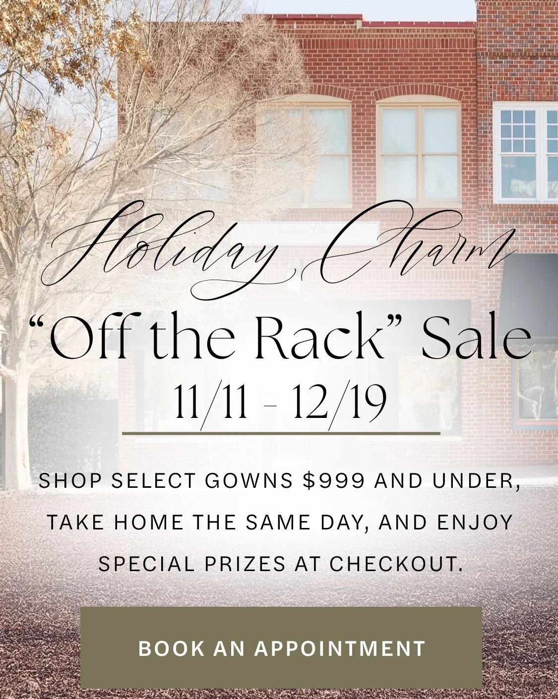 Holiday Charm - Off the Rack Sale Banner Mobile