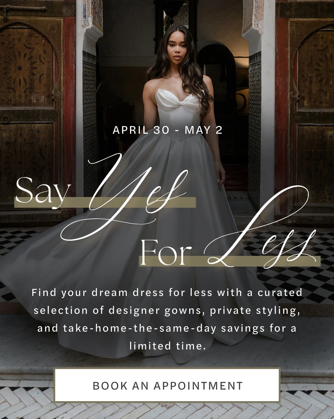 Say Yes for Less Event Banner