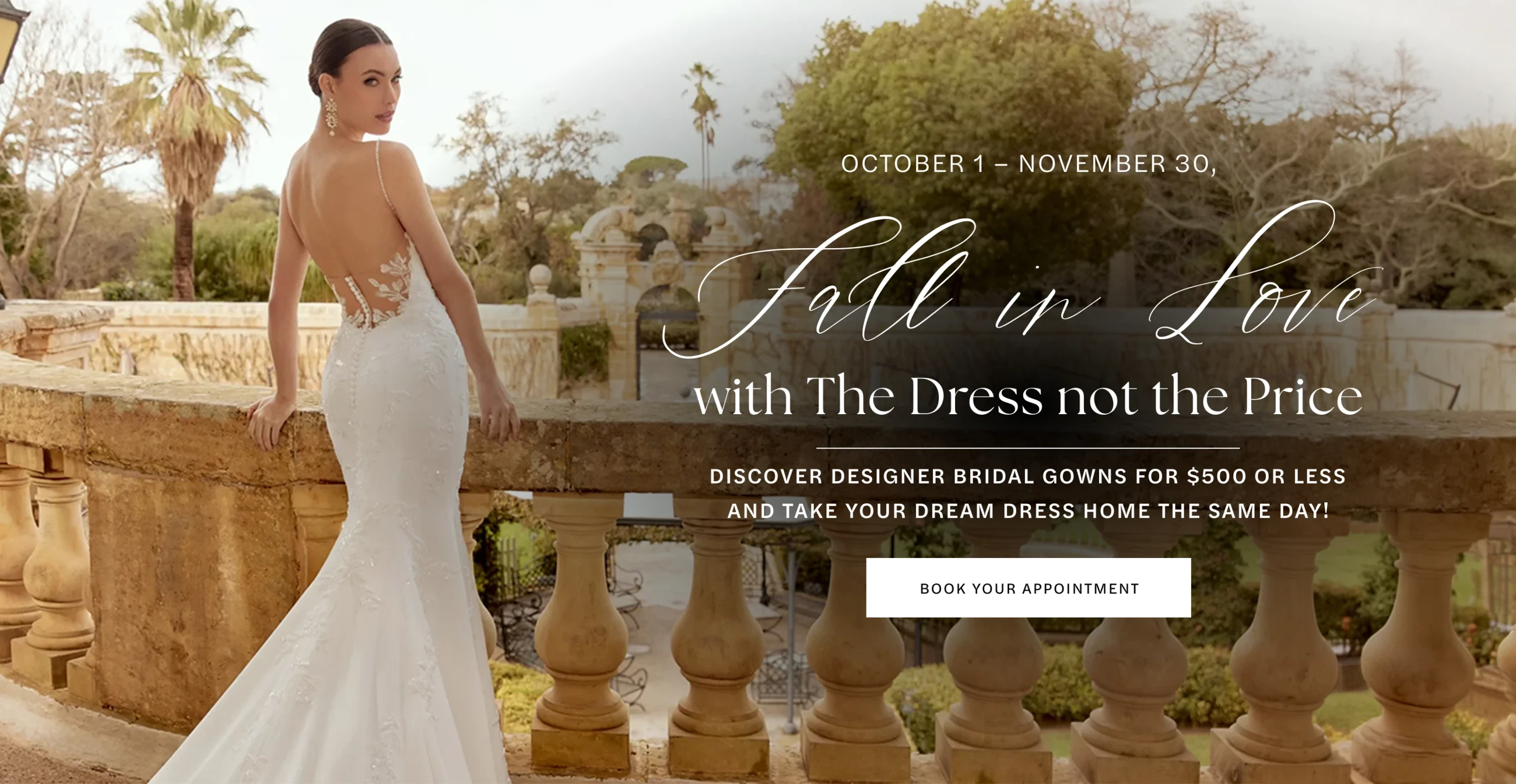 Fall in Love with the Dress not the Price Banner