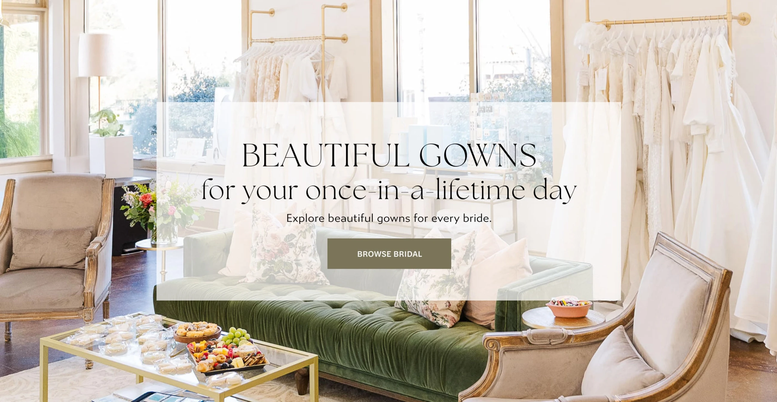 Beautiful Gowns for your once in a lifetime day banner desktop